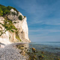 Los hermosos acantilados blancos de Møns Klint, Moen, Dinamarca
