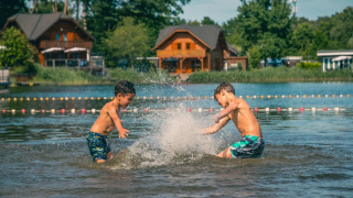 Kids play in water - EuroParcs Brunssummerheide - Brunssum, Limburg, Netherlands