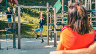 Rope climbing rack - EuroParcs Brunssummerheide - Brunssum, Limburg, Netherlands.