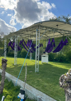 Zona de yoga aéreo - Parque de vacaciones Delftse Hout- Delft, Holanda Meridional, Países Bajos