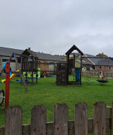 Parque infantil en Camping de Speld, un parque de vacaciones en Holanda Meridional, Países Bajos.