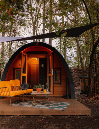 Vorderansicht Boshuys - Buitengoed Ruysbos - Altforst, Gelderland, Niederlande