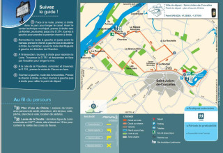 Wandelroutekaart en gids nabij Saint-Julien-de-Concelles, Camping Seasonova du Chêne, Pays de la Loire, Frankrijk.