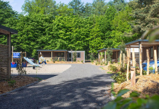 Imagen exterior de Family Cottage en De Thijmse Berg, Países Bajos, rodeada de árboles y área de juegos.