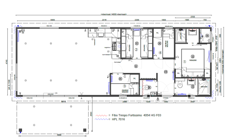 Plano de Forest Park Chalet 8p en Holiday park De Kleine Belties, Países Bajos, mostrando distribución de habitaciones.