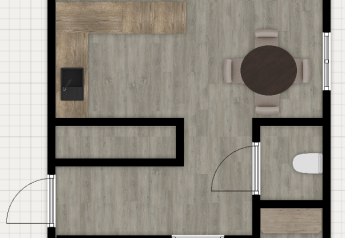 Floor plan of Terrace Lodge with sauna and hot tub at Holiday Resort 't Schuttenbelt in the Netherlands.
