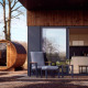 Outdoor view of Holiday villa Amalia 2 with sauna at Hofparken De Bergvennen, furnished terrace.